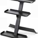 Zonon 3-tier Kettlebell Storage Rack, Alloy Steel Free Weight Organizer Stand for 5–50 lb Kettlebells, Compatible Dumbbell and Exercise Weight Holder for Home Gym, Garage, Apartment and Workout Room