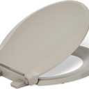 KOHLER 4639-RL-G9 Cachet ReadyLatch Round Toilet Seat Soft Close, Sandbar