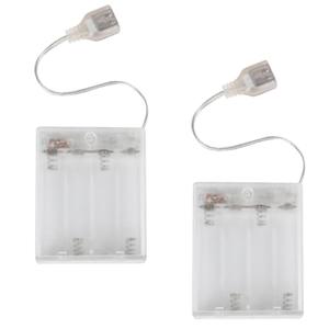 (2 PCS) Portable USB Battery Pack for 4.5-6V LED Neon Signs – Battery Operated Power Supply Converter for Plug-in LED Lights, Ideal for Indoor & Outdoor Use