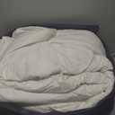 Serta Goose Feather Down Fiber Cotton Comforter Queen Size - 100% Cotton Duvet Insert - Hotel Luxury Hypoallergenic Bedding Comforter Extra Warmth 90 x 90 Inch White