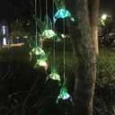 GOKU Hummingbird Solar Wind Chimes for Outside Gifts for Mom Grandma Birthday Gift Outdoor Color Changing LED Wind Chimes Solar Windchimes Lights for Garden Yard Porch Window Decorations