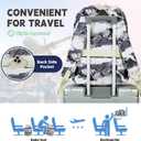 Caoroky knight 15.6 inch Laptop Backpack Women Men Waterproof Work Business Rucksack Anti Theft Travel Backpacks Causal Daypack Large School College Bookbag for Teens Girls Student-White