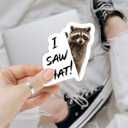 2 x (3PCS) Raccoon Peeking Around Wall Sticker  I Saw That Funny Meme Vinyl Decal, Waterproof for Car, Laptop, Wall, Window, Bumper, Phone and More - 5 Inch