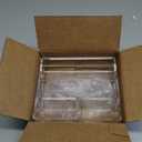 STORi Clear Plastic Small Countertop Vanity Makeup Organizer, Compact Rectangular 4-Compartment Holder for Brushes, Eyeshadow Palettes, & Beauty Supplies, Made in USA (7Lx6Wx3.13H)