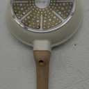 CAROTE Non Stick Frying Pan Skillet, Omelet Pan, Healthy Non Toxic Granite Chef Pan, Induction Compatible Egg Frying Pan with Heat-Resistant Handle, PFOA-Free, Cream White, 8"