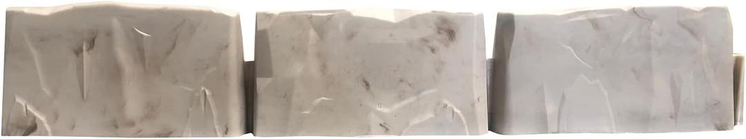 EasyFlex No-Dig Landscape Edging with Anchoring Spikes, 2.7 in. Tall Decorative Stone-Look Garden Border, 90 Foot Kit, Brown (3602B-90C)