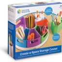 Learning Resources Create a Space Storage Center - Toy Desk Organizer, Classroom Workspace Must Haves, Homeschool Organization, Arts & Crafts , Caddy, Office & Teacher Supplies