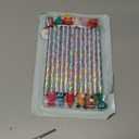 FilmHOO Easter Basket Stuffers for Teens Kids Children Easter Gifts for Kids,Art Supplies,12 Rainbow Colored Pencils With Cute Pencil Cap,sharpener,Arts And Crafts 4-12 Year Old Party Favors (silvery)