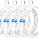 Essri USB C to USB C Cable 3FT for Apple iPhone 17 16 Charger Cord,4Pack 60W C to C Cable Fast Charging Wire for iPhone 16 15 Pro Plus Pro Max iPad Pro/Air MacBook Pro/Air,for Galaxy S24 S23 and More (White)