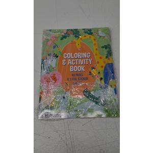 6Pack Coloring and Activity Book Jungle 40 Pages, 2 Foil Sticker Sheets