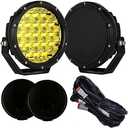 BIGLION.X 7inch Amber Round Off Road Lights Pair 210W 32000LM Super Bright Yellow LED Offroad Driving Lights Spot Lights Waterproof IP68 With EMC 12V-32V for Pickup Trucks SUV UTV