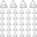 Eersida 60 Pieces Table Number Holder Place Samll Triangle Shape Name Numbers Table Photo Picture Holder Stand Clip for Wedding Baby Shower Party, Suitable for Small Card(Silver)