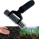 Keyfit Tools Hand Seeder Spiker Tool Grass Seed for Small Areas Dog Spots Brown Patch Dead Spots Tight Spaces & Small Garden Seeding
