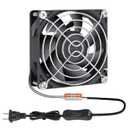 Muffin Fan 110v 120v 220v 3 inch Fan with AC Plug Electronic Cooling Fan 80mm x 25mm