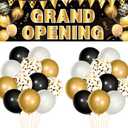 31Pcs Grand Opening Party Decorations Kit Grand Opening Banner with 12Inches Latex Balloons New Store Opening Sign Supplies Large Advertising Opening Backdrop Decor for Shop Business