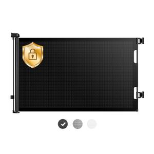 HAMOPY Retractable Baby Gates, 33" Tall, Extends up to 71" Extra Wide Baby Gate, Durable Auto-Lock Mesh Dog Gate, Pets and Child Safety Gates for Stairs, Doorways, Hallways, Indoor, Outdoor(Black)