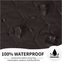 Easy-Going 100% Waterproof Dog Bed Cover Reversible Leak Proof Couch Cover Washable Sofa Cover Furniture Protector Blanket for Pets Kids Children Dog Cat (102x90 Inch, Chocolate/Beige)