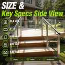 VOTWOOFV 43.5" Glass Railing Post,Middle Post with Top Handrail Bracket