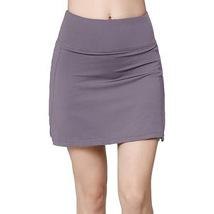 Women's Active Performance Skort Lightweight Skirt for Running Tennis Golf Workout Sports, Grey, XXL