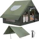 Inflatable Camping Tent with Pump, 4 Season Inflatable Tents for Camping, Inflatable House Tent Waterproof Easy Setup Glamping Tent, 9.8*6.6*6.9 FT