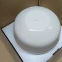 Mkono Ceramic Hanging Planter of Shallow 8 Inch and Deep 6 Inch for Indoor Outdoor Plants, Set of 2 Modern Plant Pot Geometric Porcelain Hanging Basket with Polyester Rope Hanger