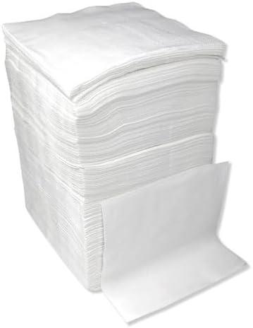 Paper Lunch Napkins. 500 Count Lunch Napkins 1 Ply, White. 12 x 12