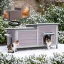 Aivituvin Heated Cat House Outdoor Weatherproof Insulated for Cats