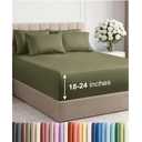 Extra Deep King Sheet Set - 6 Piece Breathable and Cooling Sheets - Hotel Luxury Bedding for Women, Men, Kids & Teens - Easy & Secure Fit - Soft, Wrinkle Free & Comfy - Extra Deep Pockets - Sage Green