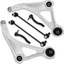 6Pc Front Lower Control Arm Stabilizer Bar End Link Tie Rod Fit for Nissan 2015 2016 2017 2018 Altima, 2016-2019 2020 2021 2022 2023 Maxima, K622838 K622839 K750094 K750095 ES801196 ES801197