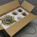 Zhehao 20 Pcs Porcelain Tea Set with Metal Holder and Spoon Adult Ceramic Tea Set European Flower Painting Teapot Cup Saucer Spoon for Women, Large Version (Fresh Style)