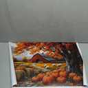 Yesad Fall Scenery Canvas Wall Art, Thanksgiving Pumpkin Autumn Landscape Poster, Autumn Farmhouse Wall Art Pumpkin Canvas Painting Picture Home Wall Décor (Unframed, 18”x12”, Fall Art1)