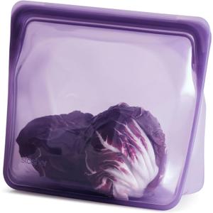 Stasher Silicone Reusable Storage Bag, Stand-Up Mega Bag, Reusable Freezer Bag, Microwave, Dishwasher, Oven Safe, Sous Vide, Premium Lunch Container, Eco Friendly, Food Storage Bag, 104 oz, Sea Urchin | Reusable Food Bag