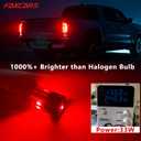 W21/5W CANBUS LED Bulbs for Toyota Tacoma Brake Lights 2016 2017 2018 2019 2020 2021 2022 2023, Brilliant 1000K Red OEM Replacement 7443 Rear Tail Turn Signal No Filcker, 2-Pack