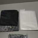 ORTIGIA 3 in 1 Waterproof Shower Curtain and Clear PEVA Liner Set with 12 Double Sided Metal Shower Curtain Hooks, Black Misty Forest Tree Soft Fabric Shower Curtain for Bathroom - 72 Wx72 L