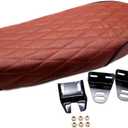 YIBO For Motocross Seat for Cafe Racer Saddle SR400 SR CB K-AWASAKI KZ S-uzuki GSCB350 CB400SS CB500 CB750 SR400 Retro (brown)