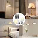 SCOPOW 2Packs E26 Rechargeable Light Bulbs with Remote Control, 5W 350lm Magnetically Battery Operated Light Bulbs 2000mAh, 3 Color Temperature, Timer, Dimmer for Non-Hardwired Lamp