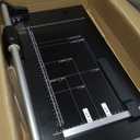 CGOLDENWALL A4 Rotary Paper Trimmer, 12 Sheets, w/Extra Blade & Gloves, for Cardstock Photo, Heavy Duty Paper Cutter for Offices Schools Crafts (14.9 Inch Cut Length)