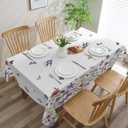 Spring Tablecloth 60x84 Inch Rectangle - Spring Decorations for Home - Farmhouse Floral Table Cloth Rectangle for Party, Home