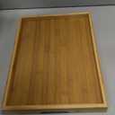 Fibogollo 2 Pack Bamboo Bed Tray Table with Folding Legs,Breakfast Trays,Serving Tray for Food and Snack,Laptop Trays for Working(Natural)