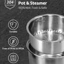 Low Carb & Low Sugar 8 Cup Rice Cooker Stainless Steel Inner Pot PFAS-Free Dishwasher Safe, Large Capacity Rice Cooker Family With 8 Menu Options,Steamer Basket, 24H Delay Timer Auto Keep Warm,Black