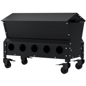 120 LBS Large Automatic Chicken Feeder, Heavy-Duty Galvanized Steel Poultry Feeder Kit, Waterproof & Rodent-Resistant Gravity Dispenser, No-Waste Design for 16-24 Hens, Holds 3 Bags of Feed (Black)