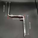 One Piece Chrome Crankarm Set,Wide One Piece Bike Crank to Crank Assembly Kit