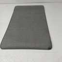 Linen-Like Kitchen Rugs Non Slip Washable Thin Kitchen Mats for Floor, Rubber Backing Super Absorbent Stain Resistant Front of Sink Mat Laundry Standing Mat, Easy Clean, Dark Gray 17x29 In