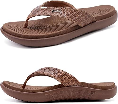 KuaiLu Women’s Flip Flops Ladies Yoga Mat Platform Thong Sandals Dressy Womans Lightweight Summer Slip On Beach Flip Flop Sandles, Soft Cushion Footbed, Arch Support 7