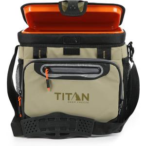 Arctic Zone Titan Deep Freeze Cooler - Zipperless Hardbody Cooler - Small & Large Capacity- Beach & Camping Cooler - Deep Freeze Insulation, HardBody Liner, and SmartShelf (Moss)