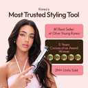 VODANA Professional GlamWave Ceramic Curling Iron, Long-Lasting Natural Curls, Instant Heat, Hair Curler, Curling Wand (1.4 inch, Ivory)
