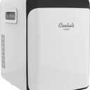 Cooluli 15L Mini Fridge for Bedroom - Car, Office Desk & College Dorm Room - 12V Portable Cooler & Warmer for Food, Drinks, Skincare, Beauty, Makeup & Cosmetics - AC/DC Small Refrigerator (White), 15 Liter