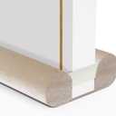 Upgraded Door Draft Stopper for Bottom of Door, Under Door Gap Filler for Big Gap, No Folding Required, Flexible Installation Door Sweep soundproofing Strip for Home & Apartment, 28-32in, Beige
