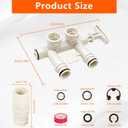 7345388 Water Softener Bypass Valve Assembly-3/4" Standard Replacement Kit with Adapters, O-Rings & Clips, Compatible with Whirlpool, Kenmore, GE, Morton, NorthStar, EcoWater, EcoPure