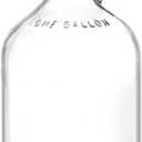 Dicunoy 1 Gallon Glass Jugs, 128 OZ Large Fermenting Jug with Seal Lid, Wine Growler Carboy Bottle with Handle for Juice, Milk, Water, Vinegar, Limoncello, Home Decoration, Change Jar
